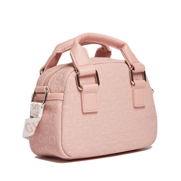 New Guess Mini Faux-Leather Logo Satchel - Picture 3 of 5